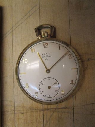 1950 Elgin Deluxe 14s 17 Jewel 542 Pocket Watch