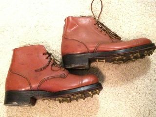 Ww2 Australian 1944 Dated Unissued Boots With Cleatsand Heel Iron Size 7
