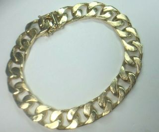 Mega Size Heavy 14k Yellow Gold Curb Link Chain Bracelet 7.  25 ".  55.  2gm,  1.  95oz.