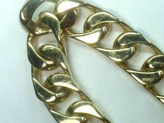 MEGA SIZE heavy 14K yellow gold CURB LINK CHAIN bracelet 7.  25 