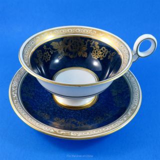 Cobalt Blue With Gold Design Radfords Fenton Tea Cup And Saucer