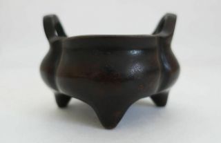Antique Chinese Bronze Incense Burner Censer With Mark