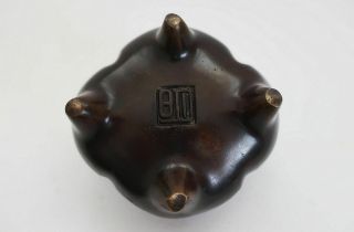 Antique Chinese Bronze Incense Burner Censer with Mark 7