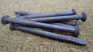 1kg 6 " 150mm Hand Forged Vintage Round Nails Countersunk Nail Restore Nos 22