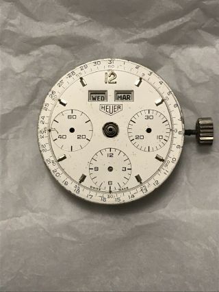 Vintage Heuer Dato 12 Chronograph for Ref.  2547S Only Dial and Movement V72C. 4