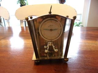 Vintage Jeweled German 8 Day Mantel Clock - W.  U.  A.  Schmid - Schlenker Jr.