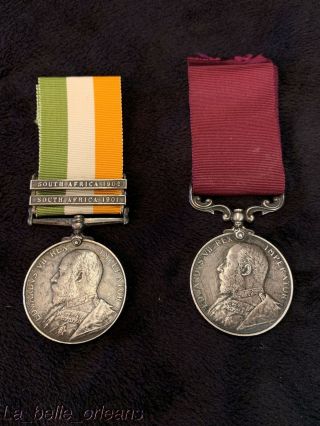 Boer War.  King Edward Vii Group Of 2 Medal.  8th (king 