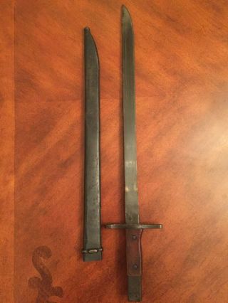 Ww2 Type 30 Japanese Bayonet & Scabbard Toyoda Loom Arsenal Wwii Imperial Japan