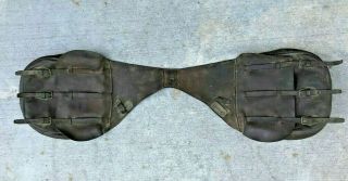 Antique Vintage Ww1 Us Cavalry Military Leather Saddle Bags Sears