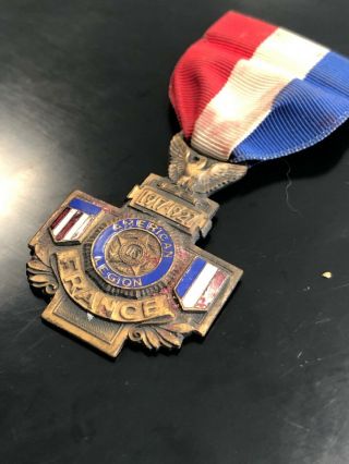 AMERICAN LEGION 1917 - 1927 FRANCE NATIONAL CONVENTION MEDAL PIN 3