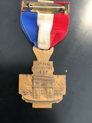 AMERICAN LEGION 1917 - 1927 FRANCE NATIONAL CONVENTION MEDAL PIN 4