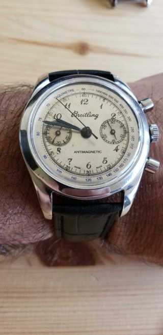 Breitling Chronograph Vintage Watch Stainless Steel 1940 