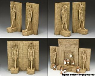 King & Country Ancient Egypt Ae054 Egyptian Wall Gods Set 2 Statues Ret