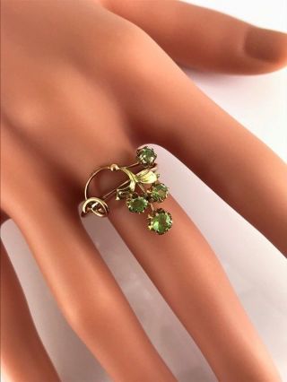 Antique Russian Art Nouveau Demantoid 14K Gold Ring,  Moscow 1908 - 1917 5