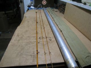 Vintage 3 Piece Payne Bamboo Fly Rod 7 1/2 FT (2) Tip Ends - Un - fished 10