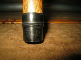 Vintage 3 Piece Payne Bamboo Fly Rod 7 1/2 FT (2) Tip Ends - Un - fished 9