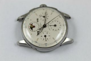Vintage Universal Geneve Tri - Compax Chronograph Wristwatch Ref 22502 Cal 287 3
