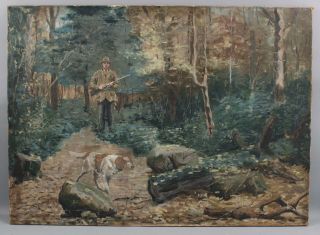 Antique American Illustration Bird Dog Hunting Oil Paintings aft.  Arthur B Frost 9