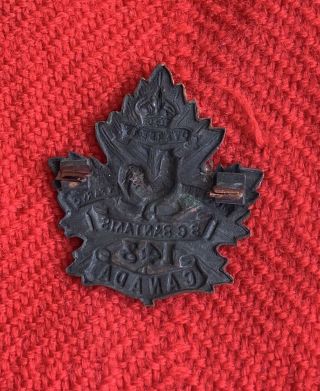 Canada WWI Great War Cap Badge 143rd Battalion Bantams Victoria British Columbia 2