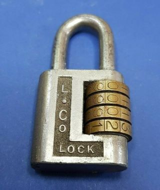 Vintage Combo Combination Padlock L & Co Ltd British Made,  With Code