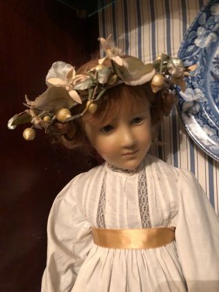 Vintage Porcelain and Wax Doll Brigitte Deval Doll Artist 1980’s one of a kind 11
