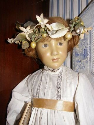 Vintage Porcelain And Wax Doll Brigitte Deval Doll Artist 1980’s One Of A Kind