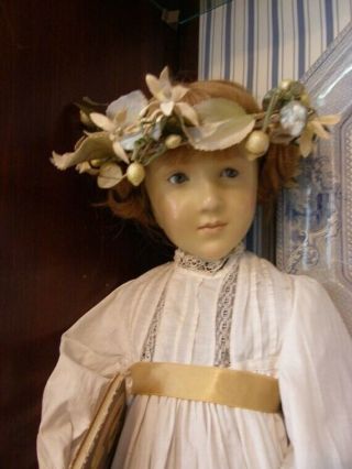 Vintage Porcelain and Wax Doll Brigitte Deval Doll Artist 1980’s one of a kind 2