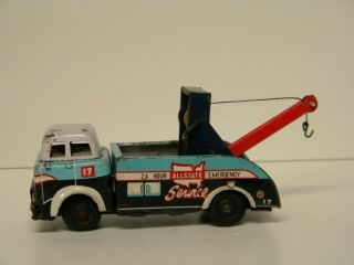 Vintage Marx " Allstate " Ford Wrecker Truck Tin Japan Friction