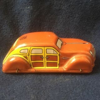Vintage Marx Woody Key Windup Tin Car