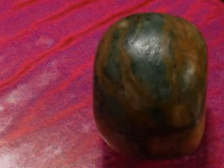 Ancient Pre - Columbian - Mesoamer.  Mayan Jade Belize Bead 16.  3 By 12.  1 Mm Tops