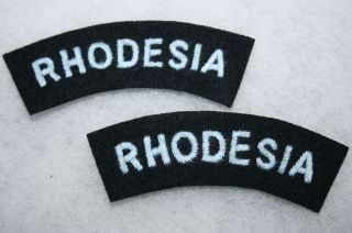 Rhodesia Rhodesian Air Force Ww2 Raf Nationality Cloth Shoulder Title 
