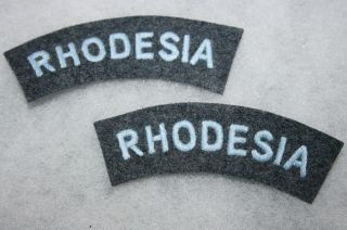 Rhodesia Rhodesian Air Force Ww2 Raf Nationality Cloth Shoulder Title 