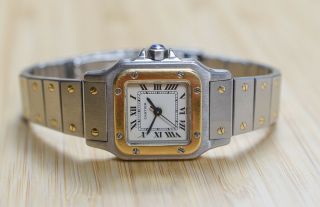 Vintage Cartier Santos Galbee Automatic Stainless Steel & 18k Gold Watch