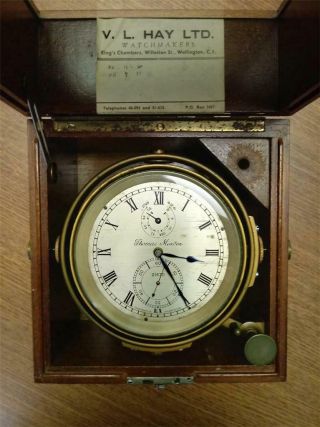 Thomas Mercer Marine Chronometer - St.  Albans,  England With Sweden Provenance