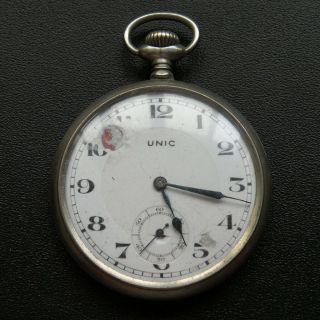 Unic Swiss Pocket Watch Vintage Rare Collectible Authentic