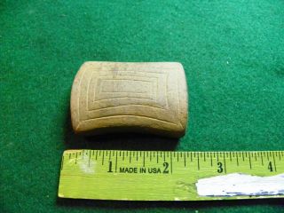 Real Engraved Ft.  Ancient Sandstone Spool Indian Artifacts / Arrowheads