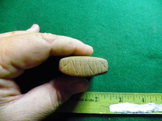 Real Engraved Ft.  Ancient Sandstone Spool Indian Artifacts / Arrowheads 5