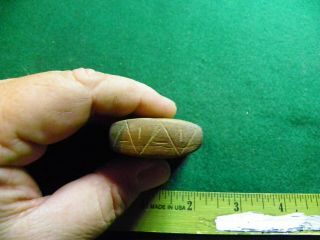 Real Engraved Ft.  Ancient Sandstone Spool Indian Artifacts / Arrowheads 6