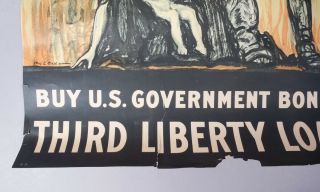 WWI Henry Raleigh Halt the Hun US Government Bond 3rd Liberty Loan Poster 2