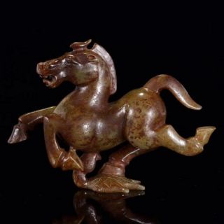 Exquisite Chinese Jade,  Hetian Jade,  Old Jade Horse,  Horse Stepping Swallow 917