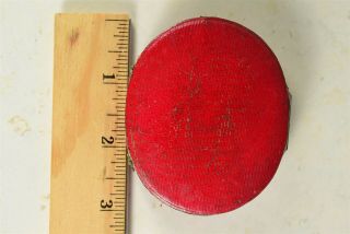 Victorian/Estate - Found Fine Red Pocket Watch/Brooch/Jewelry Box/Holder w/ Clasps 8