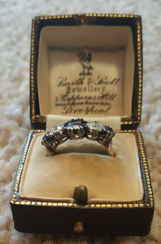 Antique Sapphire And Diamond Ring
