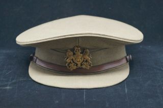 Ww1 British Bef Officers Peak Cap And General List Badge