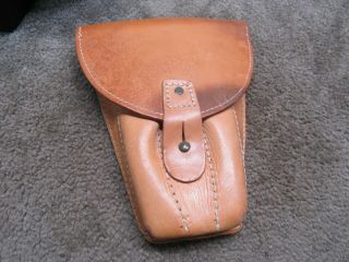 Czech Military / Police Cz82 Cz83 Tan Leather Pistol Holster Stained