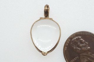 Lovely Little Antique Georgian English Gold Crystal Heart Locket C1780