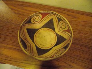 Antique Ancient Native American Anasazi Mimbres Bowl 8 - 1/4 " Diameter Wow