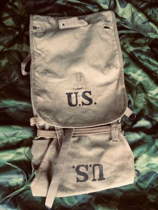 Unissued Ww1 U.  S.  Army M1910 Backpack Dated 1918