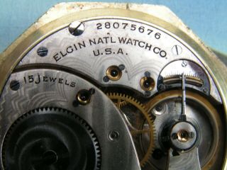 Elgin pocket watch 1925 15 jewel runs plus a Bulova jeweled ladies watch 7
