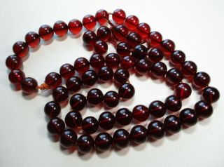 Antique Cherry Amber Bakelite Necklace For Restring 120gm