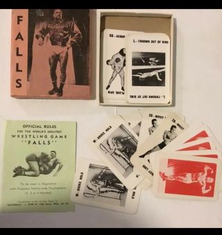 Antique Card Game - Falls Wrestling - Late 1800’s
